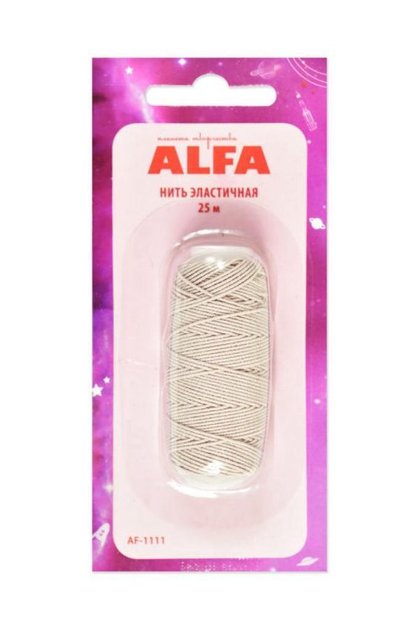 Нить эластичная (резинка) цв. бежевый, 1 катушка, AF-1111 Beige