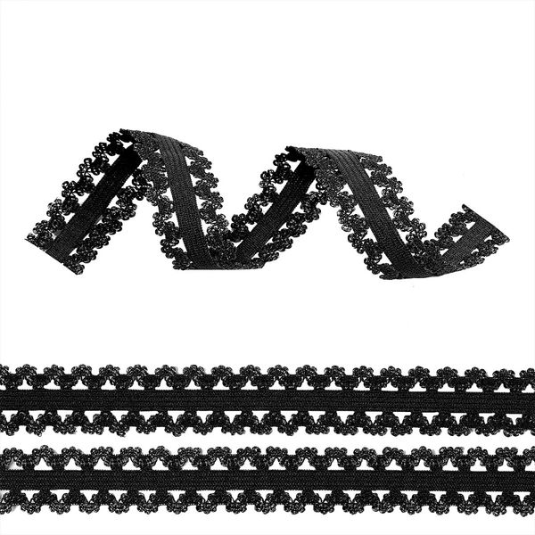 Резинка бельевая (ажурная) 20.0 мм / 100 метров, RB04322 F322 (03) черный