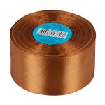 Лента атласная 1-сторонняя 50.0 мм / 33±2 метра, 122 св.коричневый, Gamma