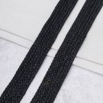 Стропа (ременная лента) 45 мм / 45.72 метра, [75.59 г/пог.м], плетеная вощёная, ZH400 черный, 3Al299