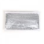 Тесьма отделочная 27 мм, 13-6413 цв.серебро уп.13.71м