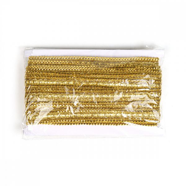 Тесьма отделочная 25 мм, 10880 цв.золото уп.13.71м