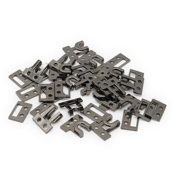 Крючки пришивные декоративные 20х15 мм, чер.никель, 20 шт