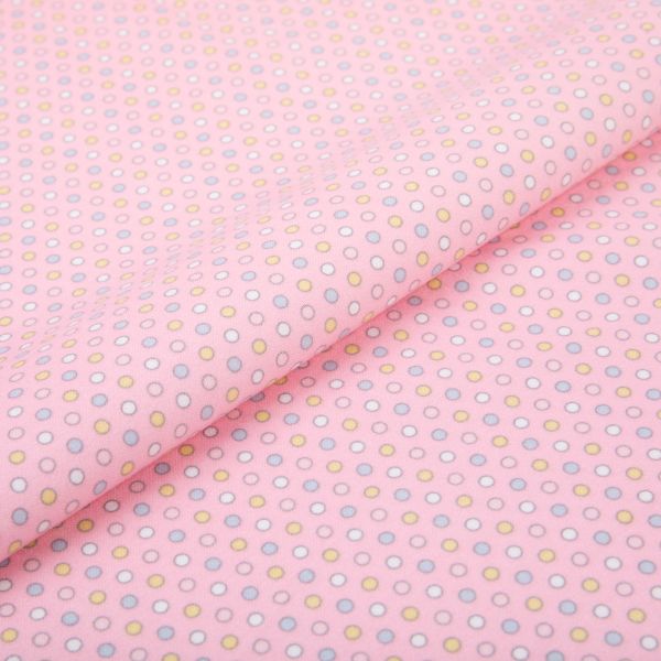 Ткань для пэчворка Peppy Молочные сны фланель, рулон 112 см / 5 метров, МС-08 розовый, Peppy