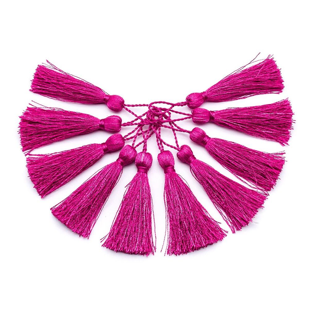 Кисти шторные 70.0 мм, вискоза, цв.025 брусника, 5 шт