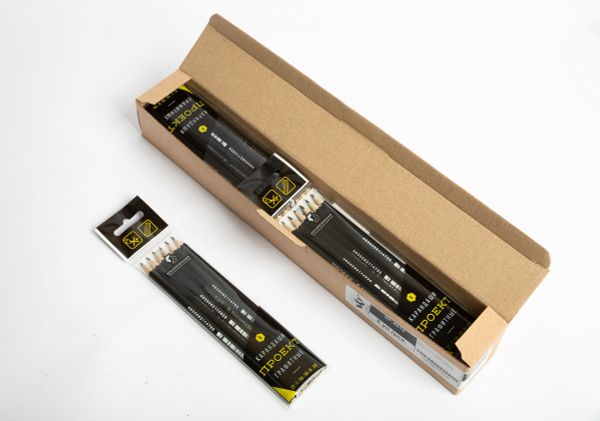 Карандаш чернографитный (набор) Проект ОПП ассорти 8х6 шт, 2М(2B), М(B), ТМ(HB), ТМ(HB), Т(H), 2Т(2H), ВКФ 6P-4010