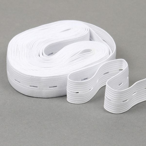 Резинка перфорированная 20.0 мм / 5±0.25 метров, вязаная, белый