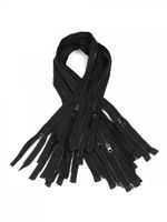 Молния металл Т5 (5 мм) 2 зам., разъем., 110 см, черный никель шлиф.звено, цв.F322 черный, 1 шт, Mzip