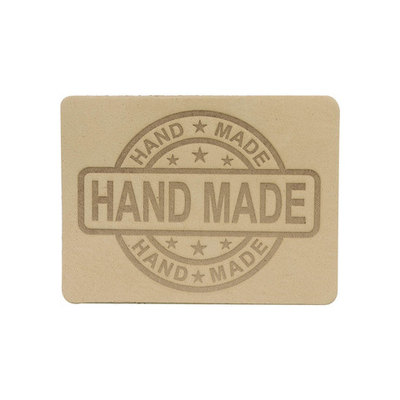 Термоаппликация из кожи Hand Made 7х5,25см, 100% кожа, 41 бежевый