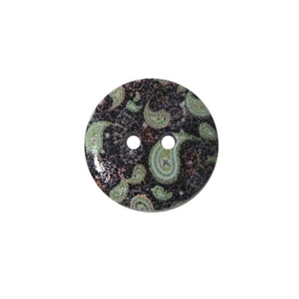 Пуговицы дерево декоративные Орнамент 15мм (цвет 21), 100 шт