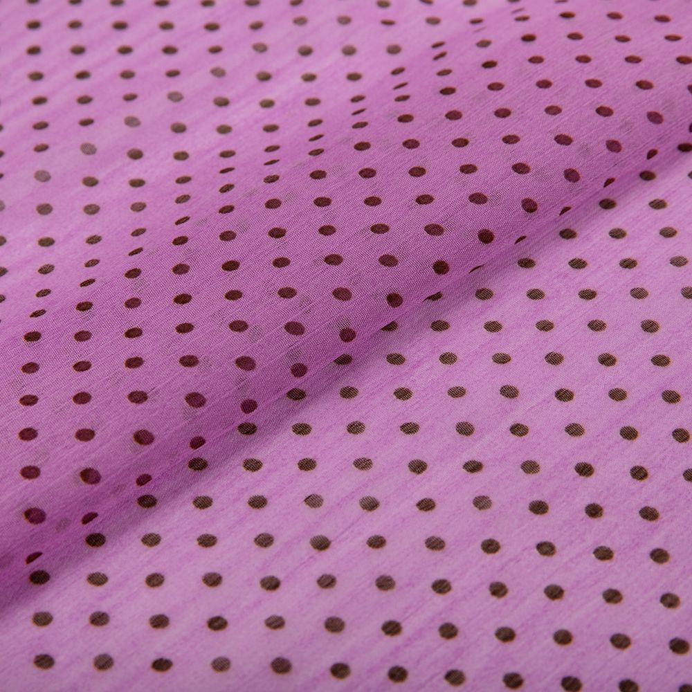 Ткань блузочная Chiffon 68 г/м², 200х147 см, 9 сиреневый/коричневый, Gamma PC-05