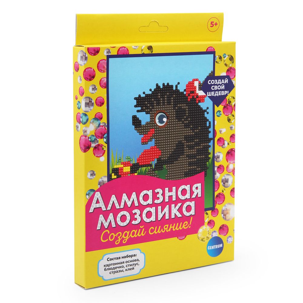 Алмазная (кристальная) мозаика Centrum, Ежик, 20х15 см