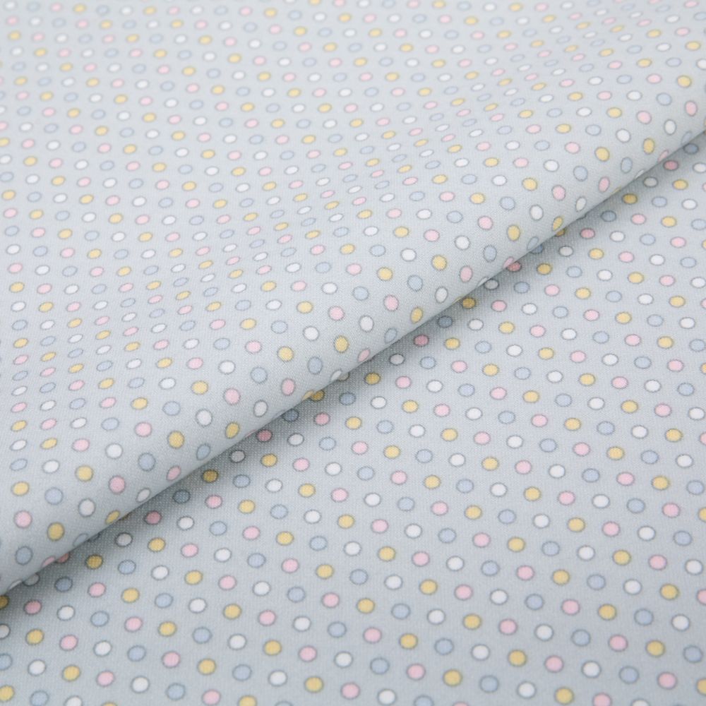 Ткань для пэчворка Peppy Молочные сны фланель, отрез 100х110 см, 175 г/м², МС-09 серый, Peppy