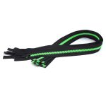 Молния трактор Arta Т5 (5 мм) 1 зам., разъем., 70 см, Neon, разъем., цв. 2076 -F цв. 077 черный / 049 яр.салатовый, уп.5 шт