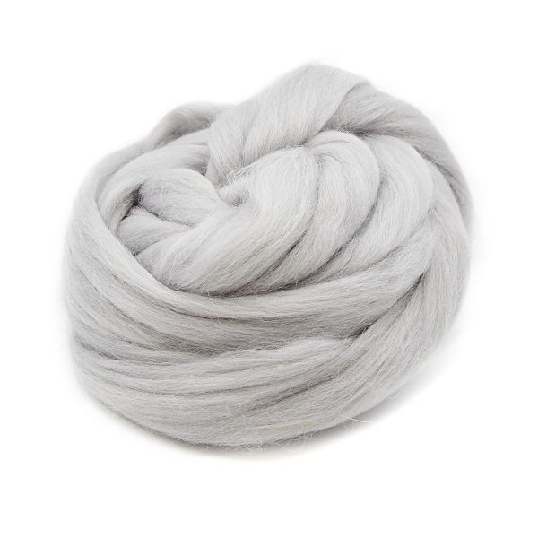 Шерсть для валяния Троицкая п/тонкая 1х100 г (до 29 мкр), 08 св.серый