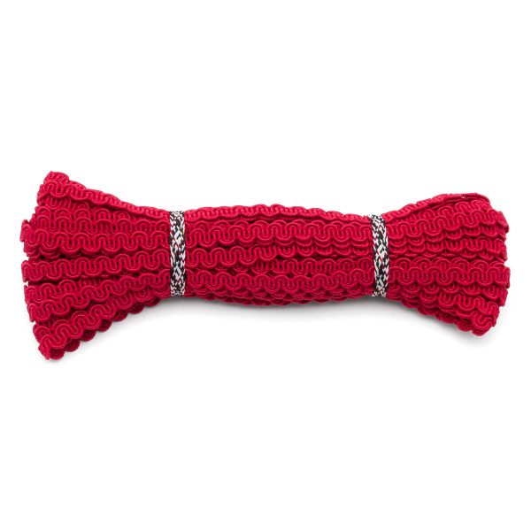 Тесьма декоративная вязаная 7мм, 10 метров, С1430Г7 красный