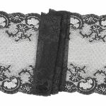 Кружево бельевое эластичное 230 мм / 10 м, черный, S090728