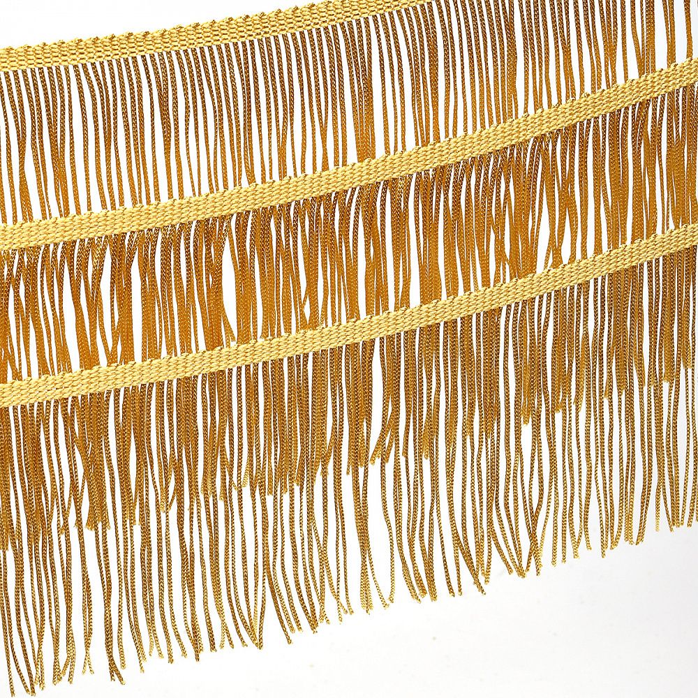 Бахрома отделочная широкая 150.0 мм / 4.5 метра, цв.золото