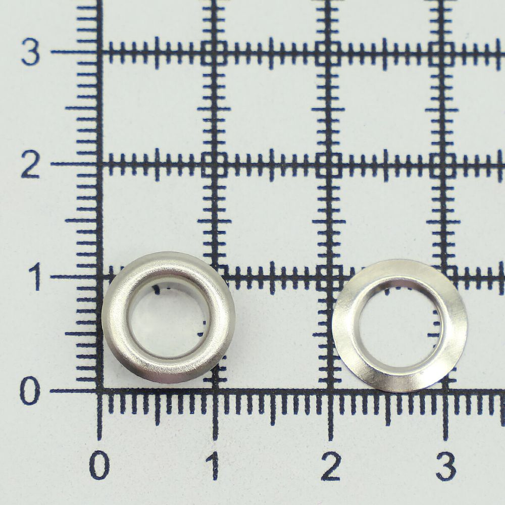 Люверсы металл ⌀_6.0 мм (внутр.), никель, 100 шт, BIG