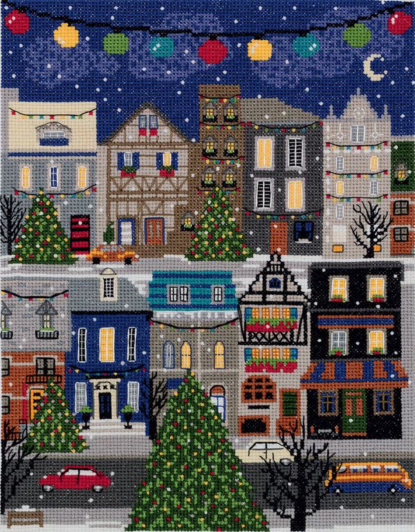 Набор для вышивания нитками Panna, Праздник в городе, 19х25 см