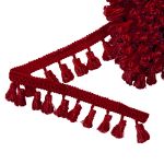 Бахрома отделочная 50.0 мм / 10 метров, с кистями 274 бордо