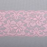 Кружево эластичное (стрейч) 55 мм, 238, цв.04 розовый уп. 25 м, Kruzhevo