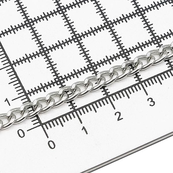 Цепь алюминиевая 5,8х4,5 мм, 10 м, никель