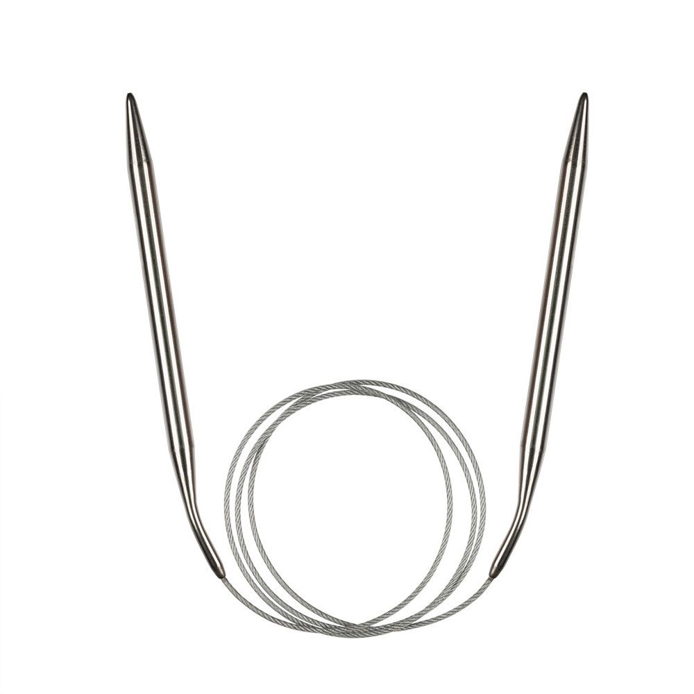 Спицы круговые металл ⌀8,0 мм, 100 см, с металлической леской, Gamma MKN