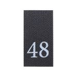 Этикетка-размерник 10х20мм, 100 шт/упак, черный фон/белый шрифт (MN) (48)