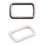 Рамка прямоугольная металл 20 мм /26х17 мм/ никель, ГУ12749, 4 шт