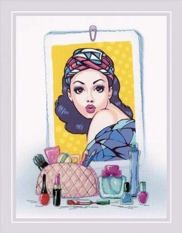 Набор для вышивания нитками Риолис, Бархатный взгляд 30х40 см