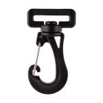 Карабин пластик с металлической застежкой 25 мм, 50 шт, черный, Gamma GHB001