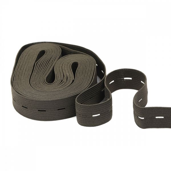 Резинка перфорированная 20.0 мм / 5±0.25 метров, вязаная, хаки S078