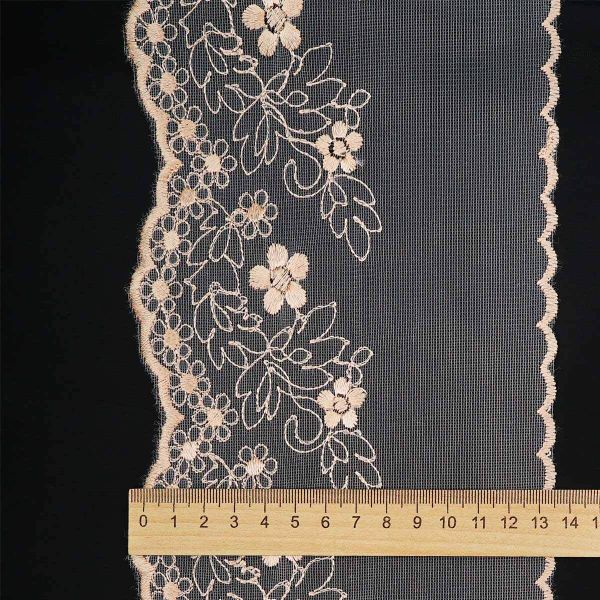 Кружево на сетке 140 мм / 13.72 метра, бежевый, 3AR3745