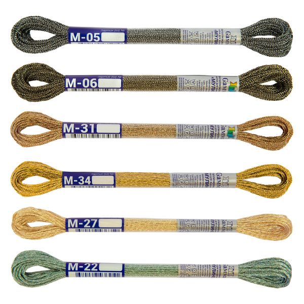 Мулине Gamma набор металлик, цв.03 Блеск софитов, 6 мотков по 8 метров