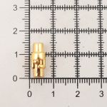 Замок магнитно-поворотный для круглого шнура 3х15мм, 2 шт в упак, Астра, светлое золото, 4AR358