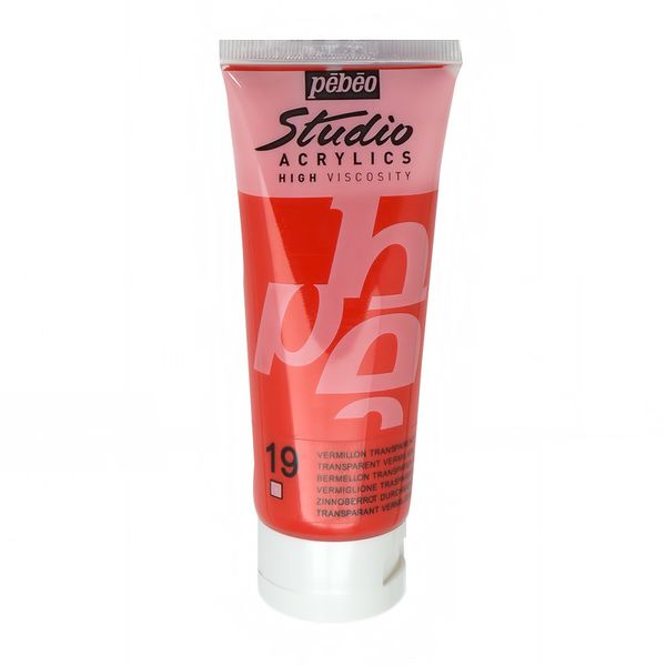 Краска акриловая Acrylics 100 мл, 831-019 киноварь, Pebeo