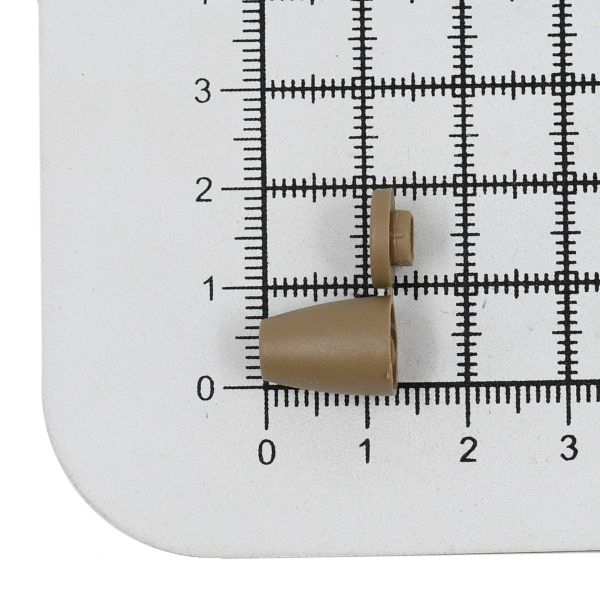 Наконечник для шнура пластик колокол ⌀6/9 мм, 14х11 мм, ПП, бежевый, 100 шт