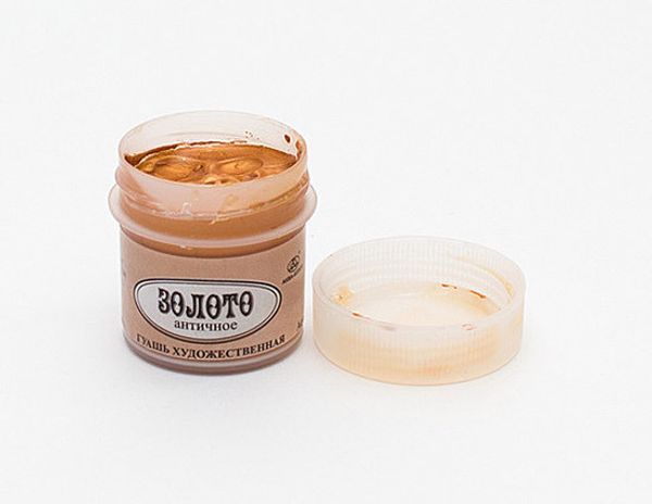 Краска гуашь металлик 20 мл, К2117 золото античное, Аква-колор