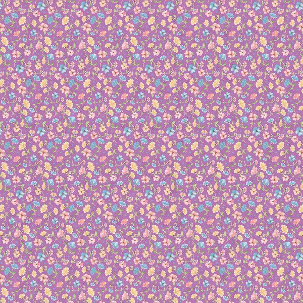 Ткань для пэчворка Peppy Нежная история, отрез 50х55 см, 146 г/м², НИ-18 фиолетовый, Peppy