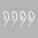 Крючки шторные для карниза 26.5 мм, улитка усиленные, пластик, белый, 100 шт/упак