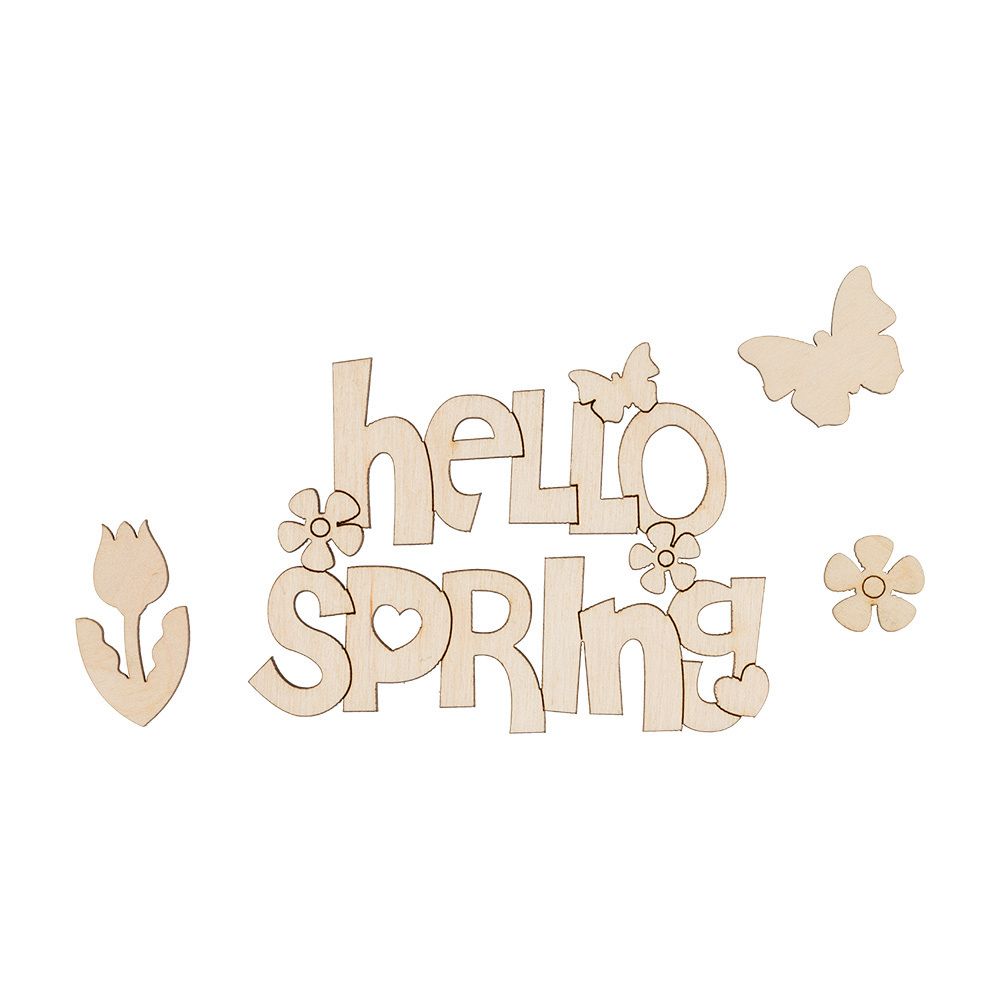 Заготовка из фанеры Набор, 2-10 см, Hello Spring, 2-10 см, ВД-704 Mr.Carving