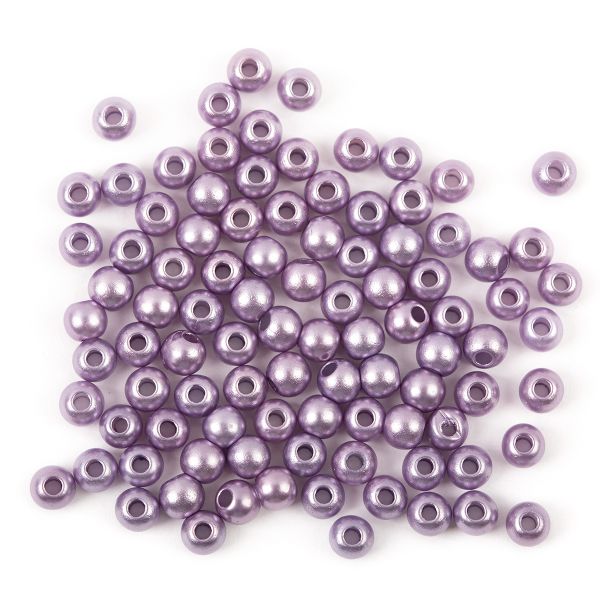 Бусины пластик ⌀8 мм, 50±2 шт, №64 сиреневый, Zlatka PB-2