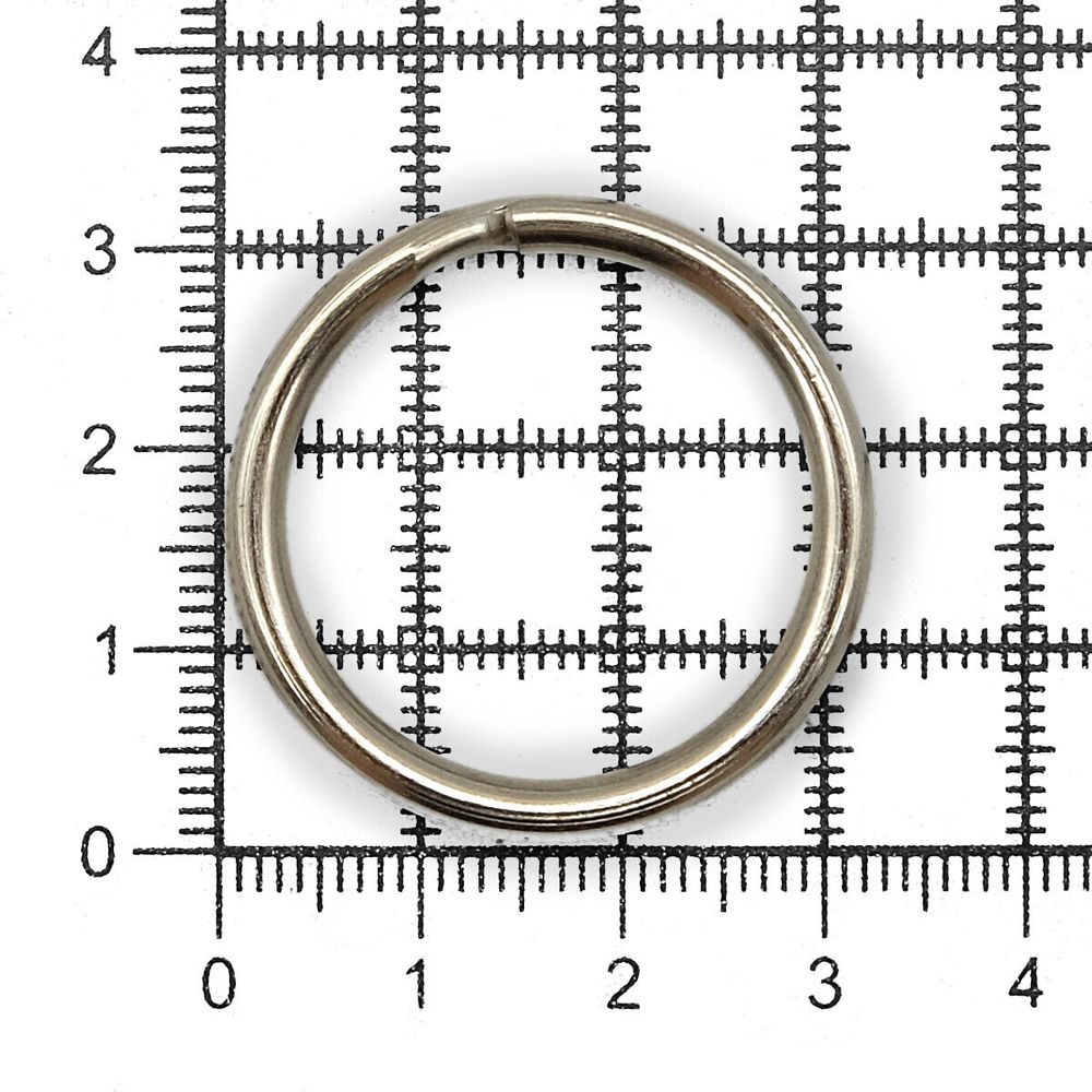 Кольцо для ключей и брелоков ⌀25 мм (32х32 мм, ⌀3,5 мм), никель, 100 шт