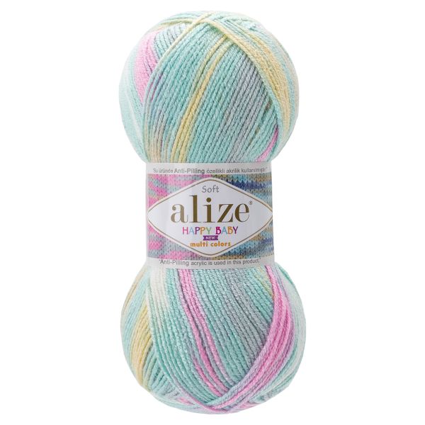 Пряжа Alize (Ализе) Happy Baby new Multi Colors / уп.5 мот. по 100 г, 320м, 52992 секционный