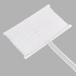 Кружево вязаное (тесьма) 16.5 мм / 13.72 метра, белый, 3AR3388