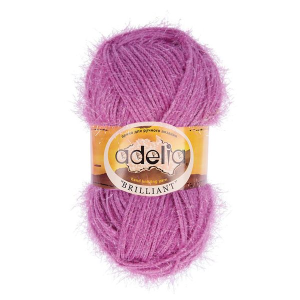 Пряжа Adelia Brilliant / уп.10 мот. по 50г, 90м, 25 св.сиреневый