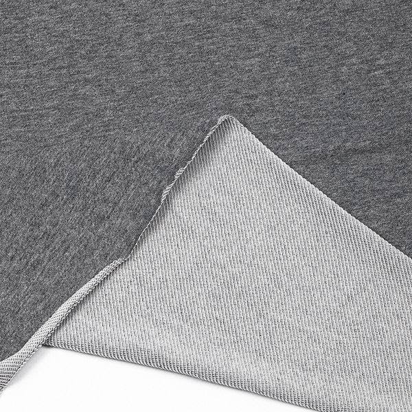 Футер 2-нитка петля поликоттон стрейч 220 г/м², 160 см / 3 метра, ФУТ2Х.TBY.ХЛ-ПЭ.СВ.СЕР.МЕЛ.3, цв.св.серый меланж