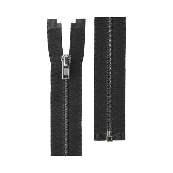 Молния металл Т3 (3 мм) 1 зам., разъем., 40 см, черн.никель, 002 черный, ZIP 3B Gamma, 10 шт