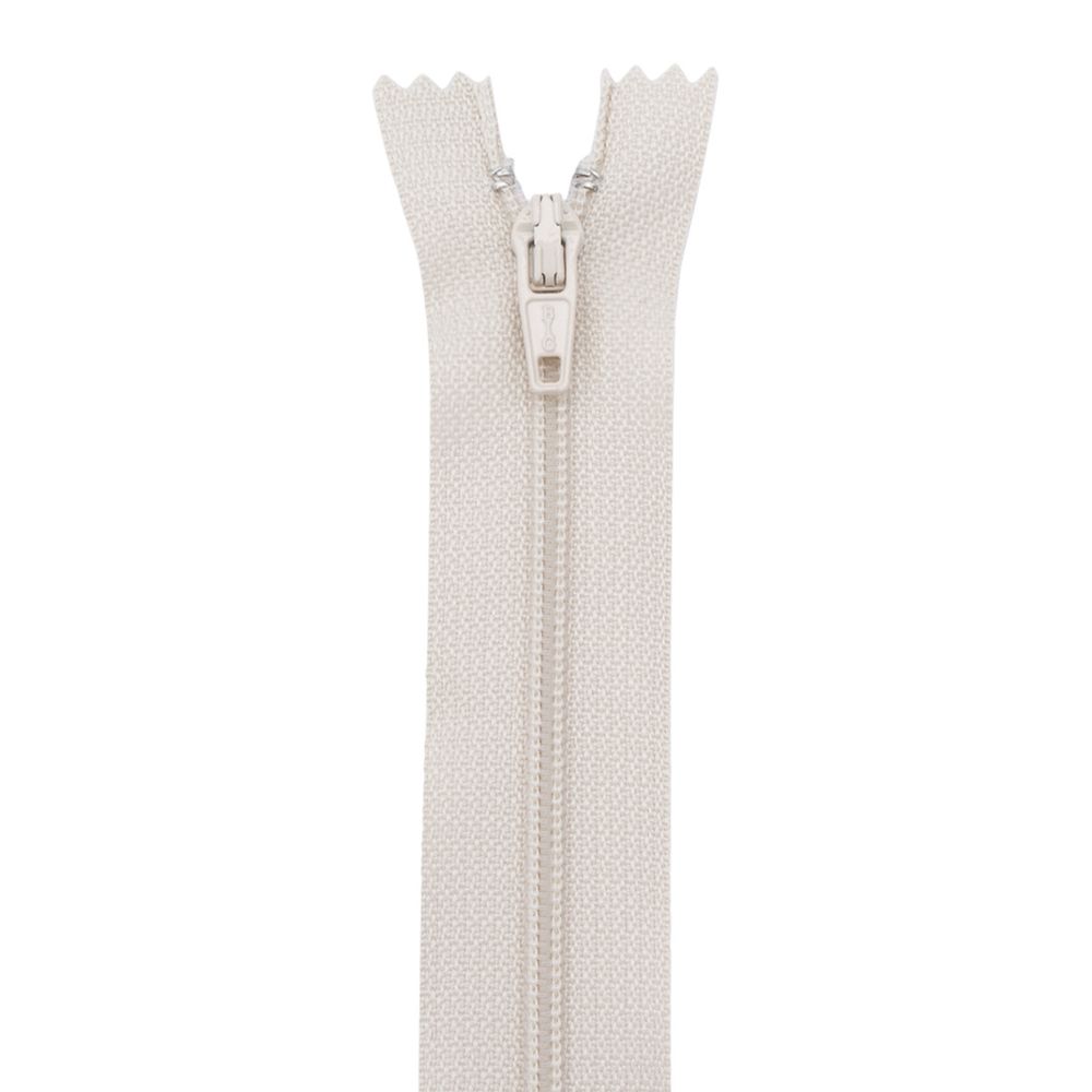 Молния спираль (витая) брючная Т3 (3 мм) 1 зам., н/раз., 20 см, автомат, молоч, 30122, 10 шт